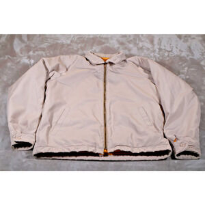 Vintage London Fog Jacket Mens 38 Regular Beige Zip Up Weatherwear Coat 90s